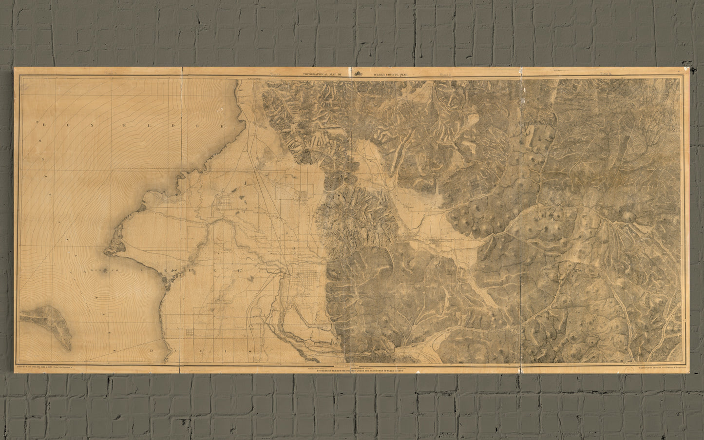 1887 Topographic Map of Weber County, Utah