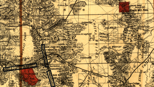 1887 Map of the Territory of Arizona