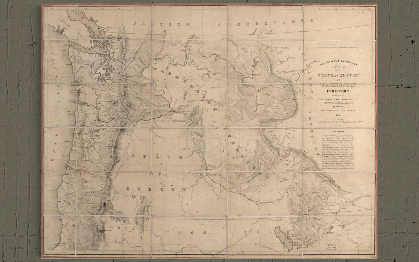 1859 Map of Oregon & Washington Territory