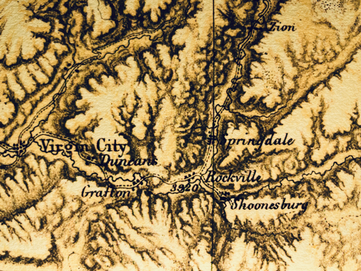 1873 Grand Canyon Map from Wheeler Expeditions