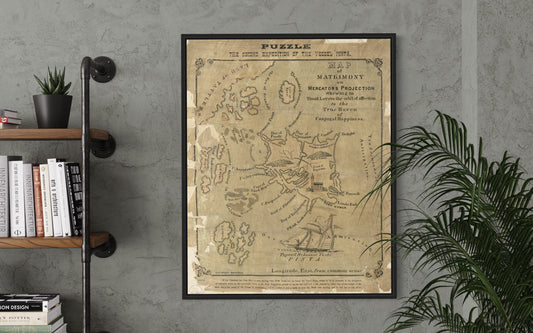 1800s Map of the Isle of Matrimony