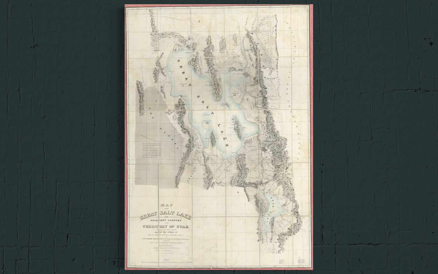 Stansbury's 1850 Map of the Great Salt Lake