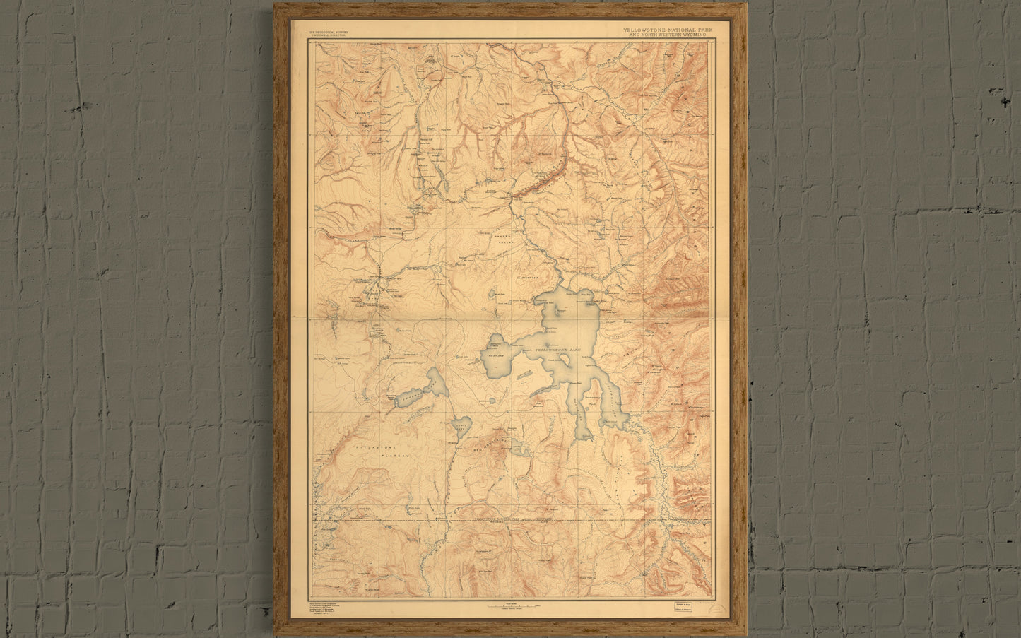 John Wesley Powell's 1885 Map of Yellowstone