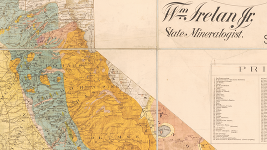 1891 Geological Map of California