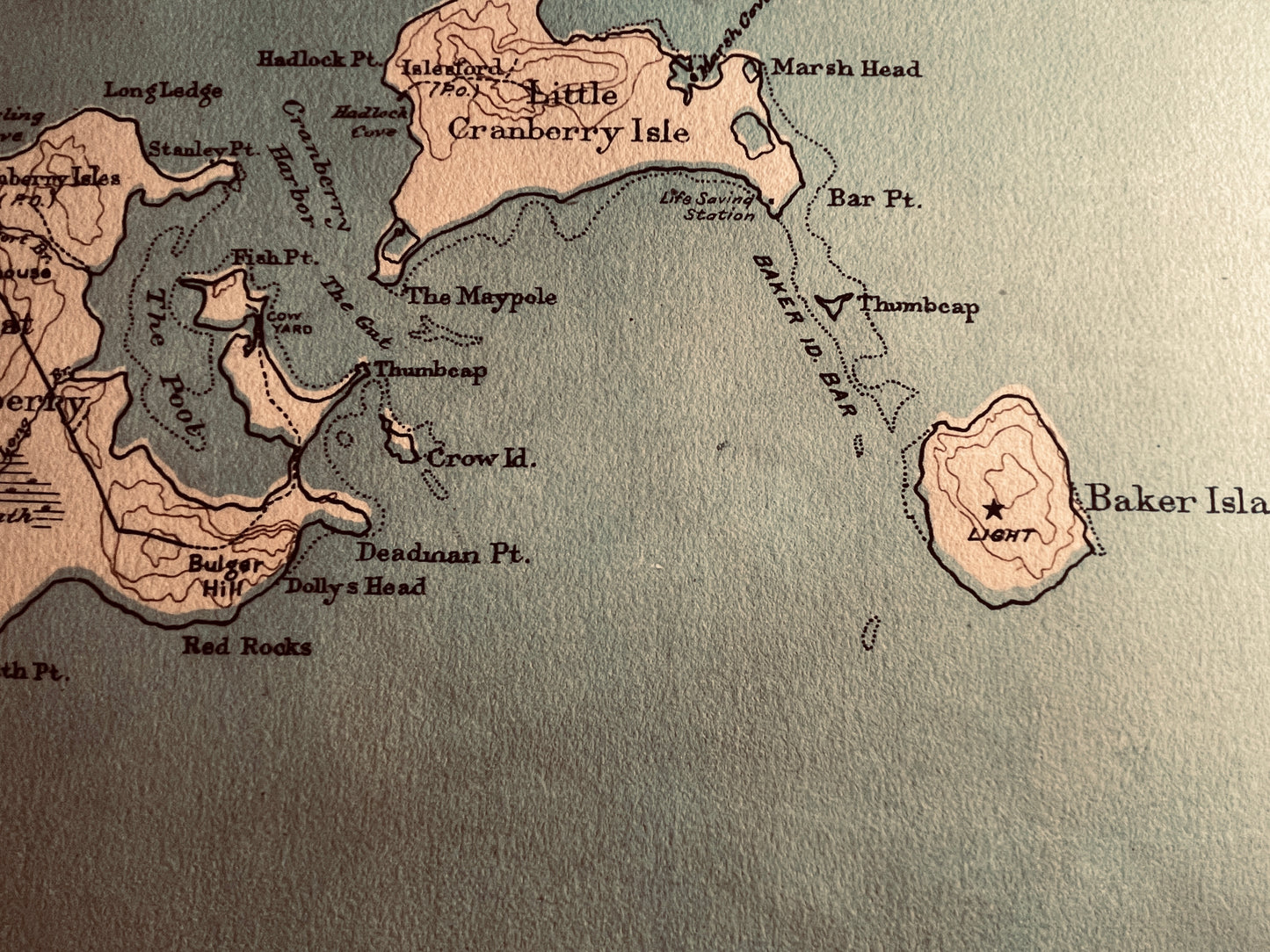 1893 Map of Mount Desert Island, Maine